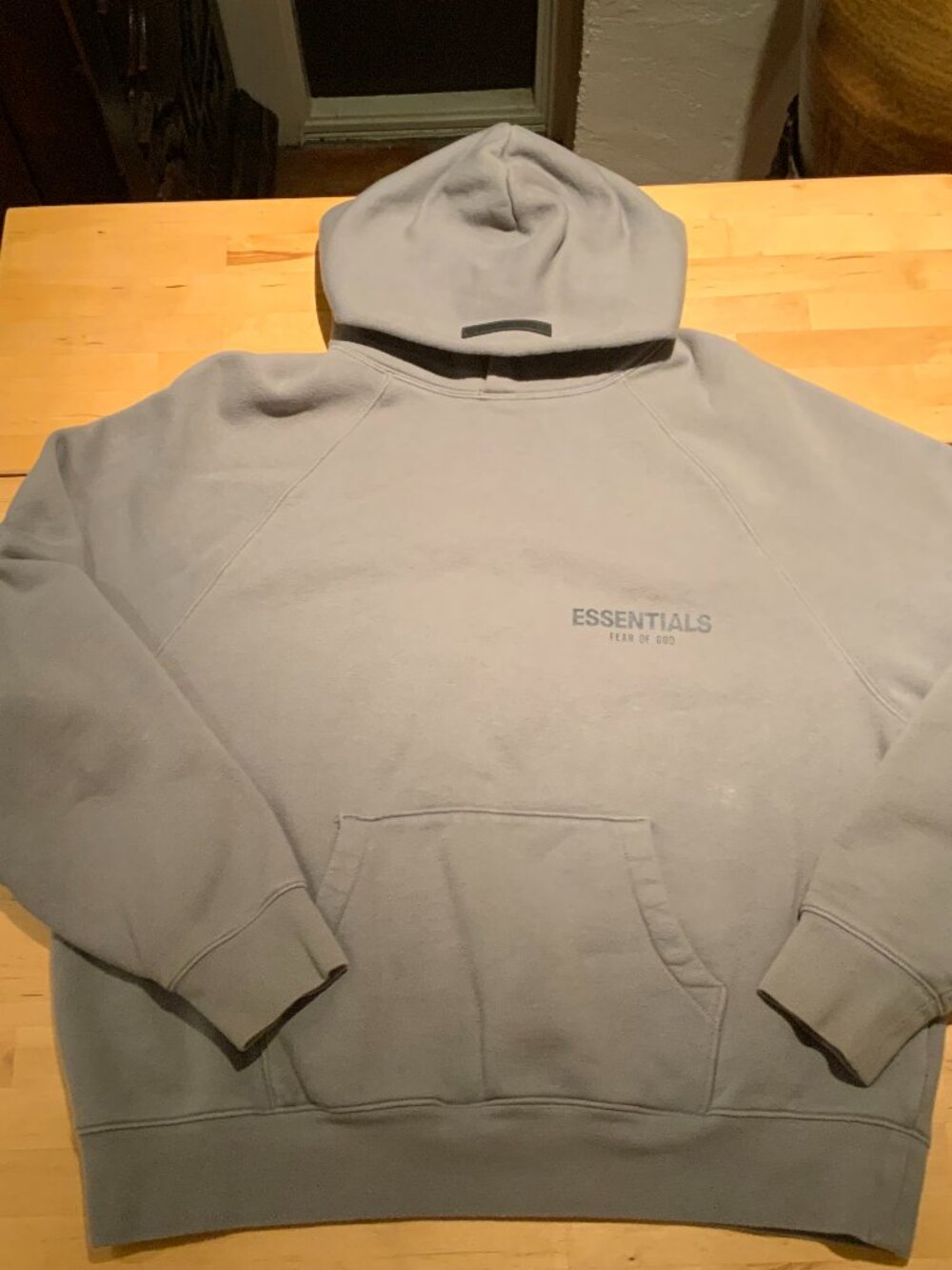Fear of God Essentials Hoodie Size Small Gray Pullover Sweatshirt - Picture 1 of 3